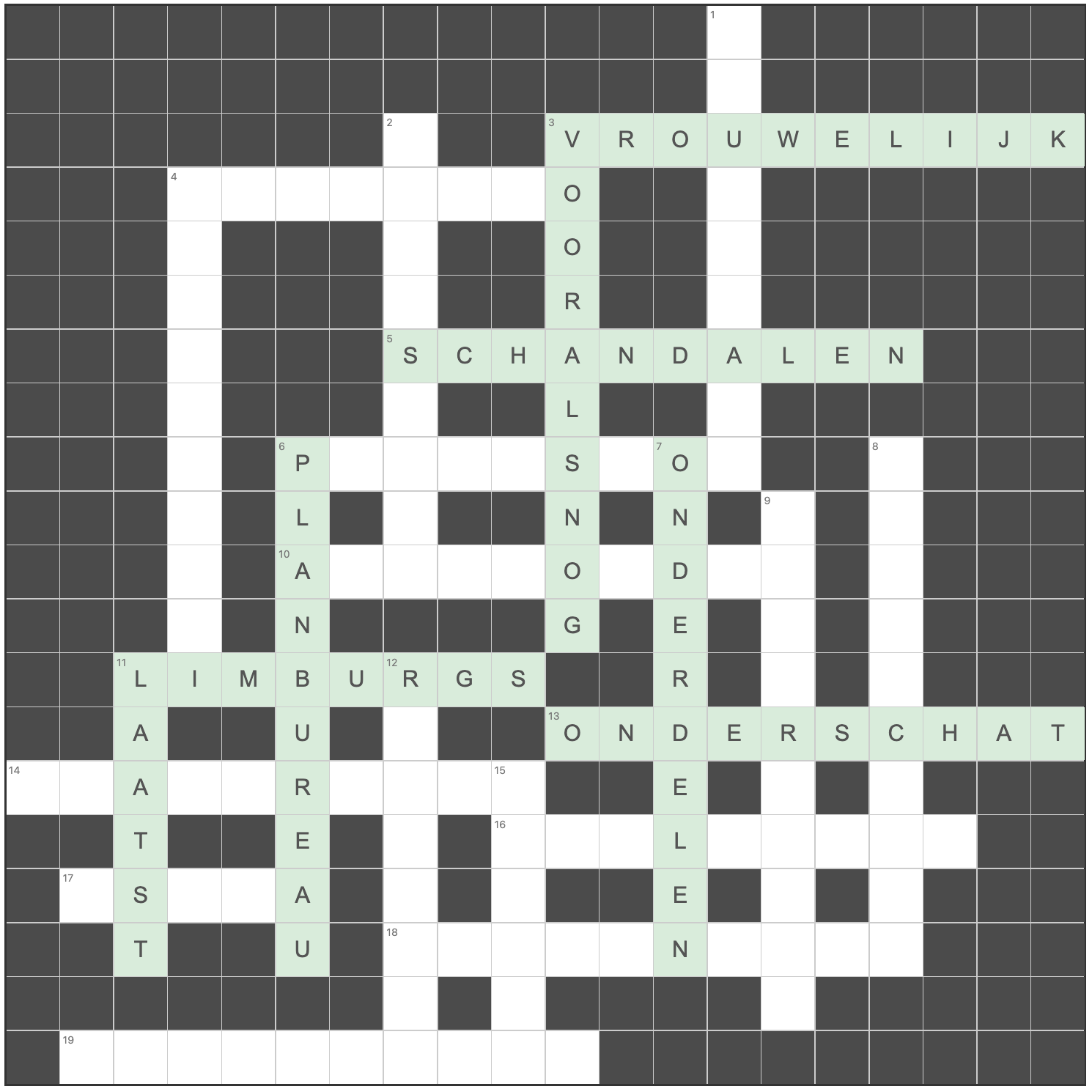 Kruiswoord Puzzel